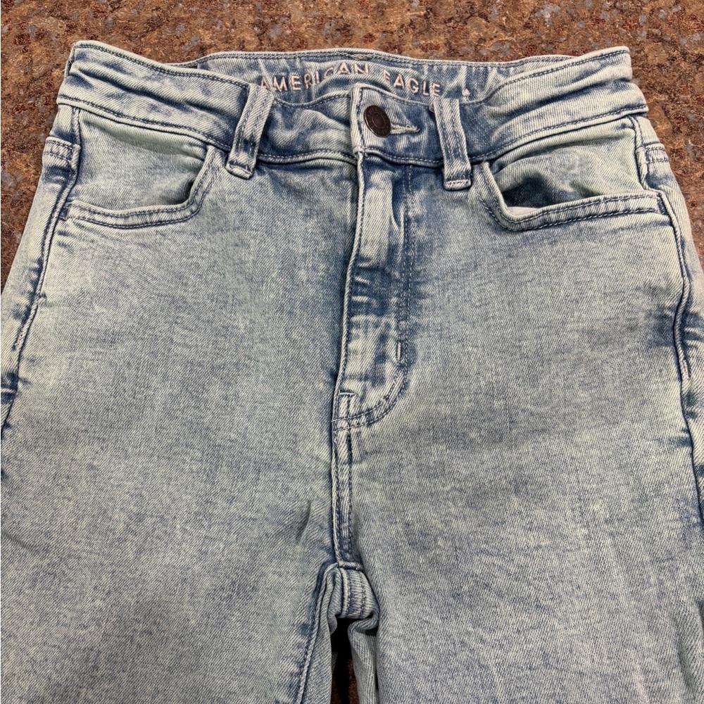 American Eagle Outfitters Super Hi Rise Jegging Vintage Wash - Picture 2 of 7